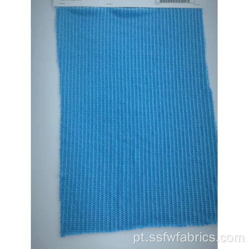 Camisola de confecção de malhas azul da tela do poliéster do Spandex de Hacci